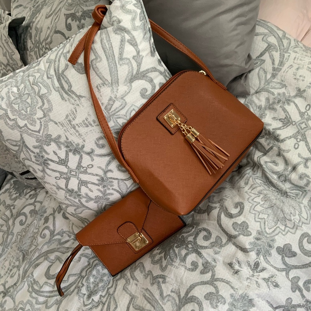 Purse & Wallet Set Brown - Picture 2 of 10